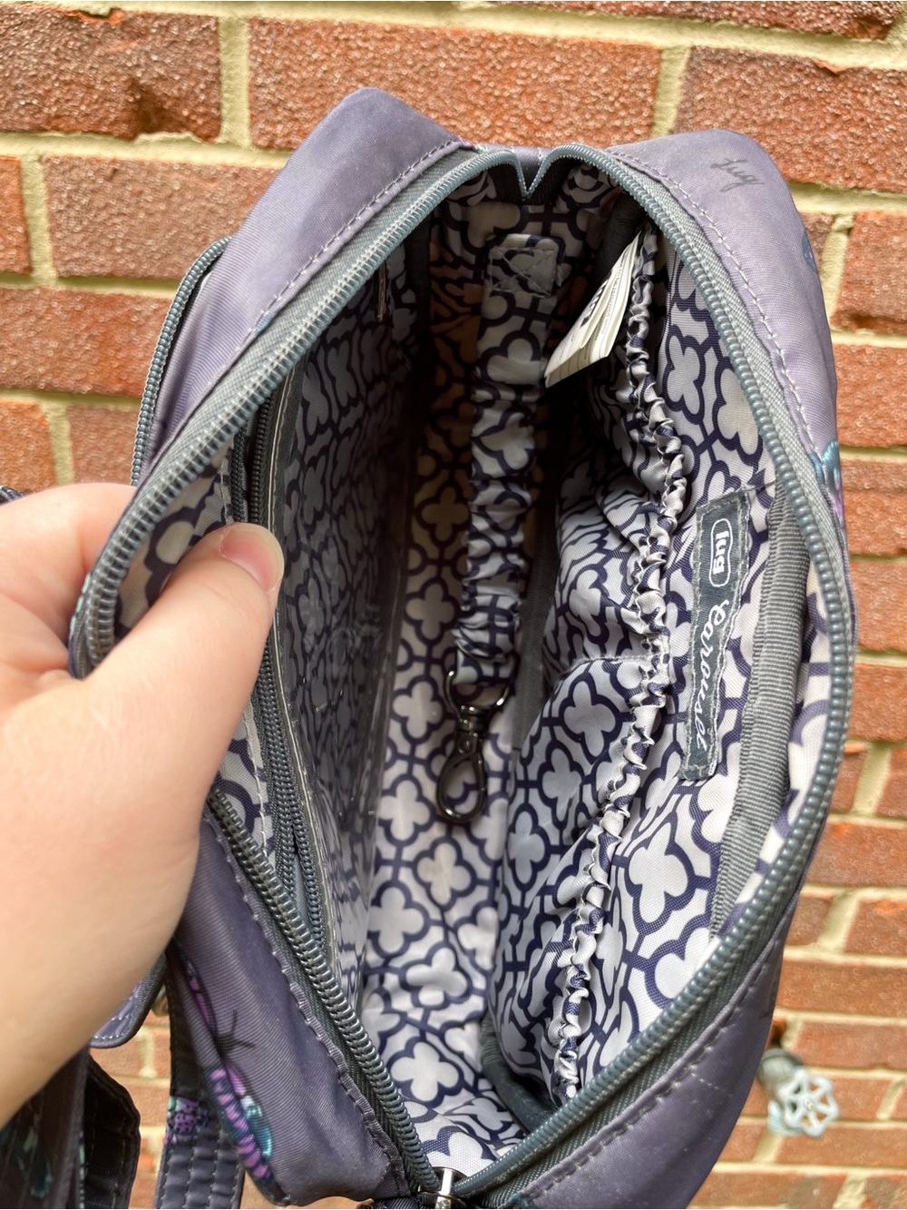 Lug Carousel Quilted Purple Butterfly Shoulder/Crossbody Bag - Some Callouts - Picture 4 of 13